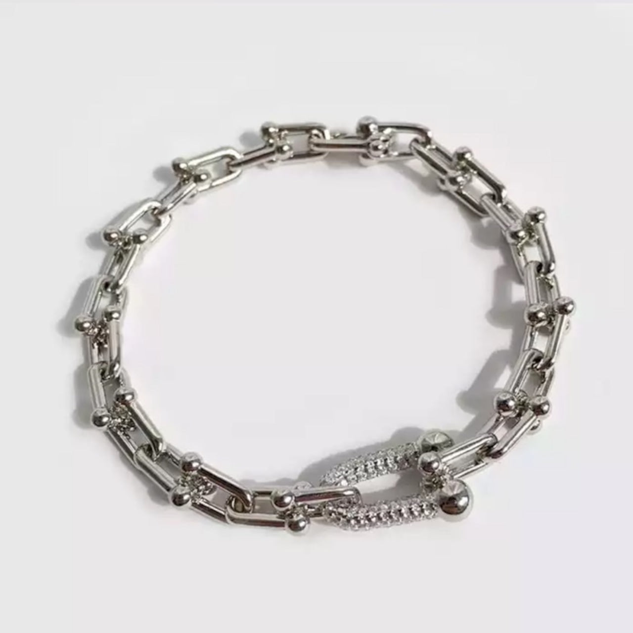 Link Bracelet Silver(CZ)