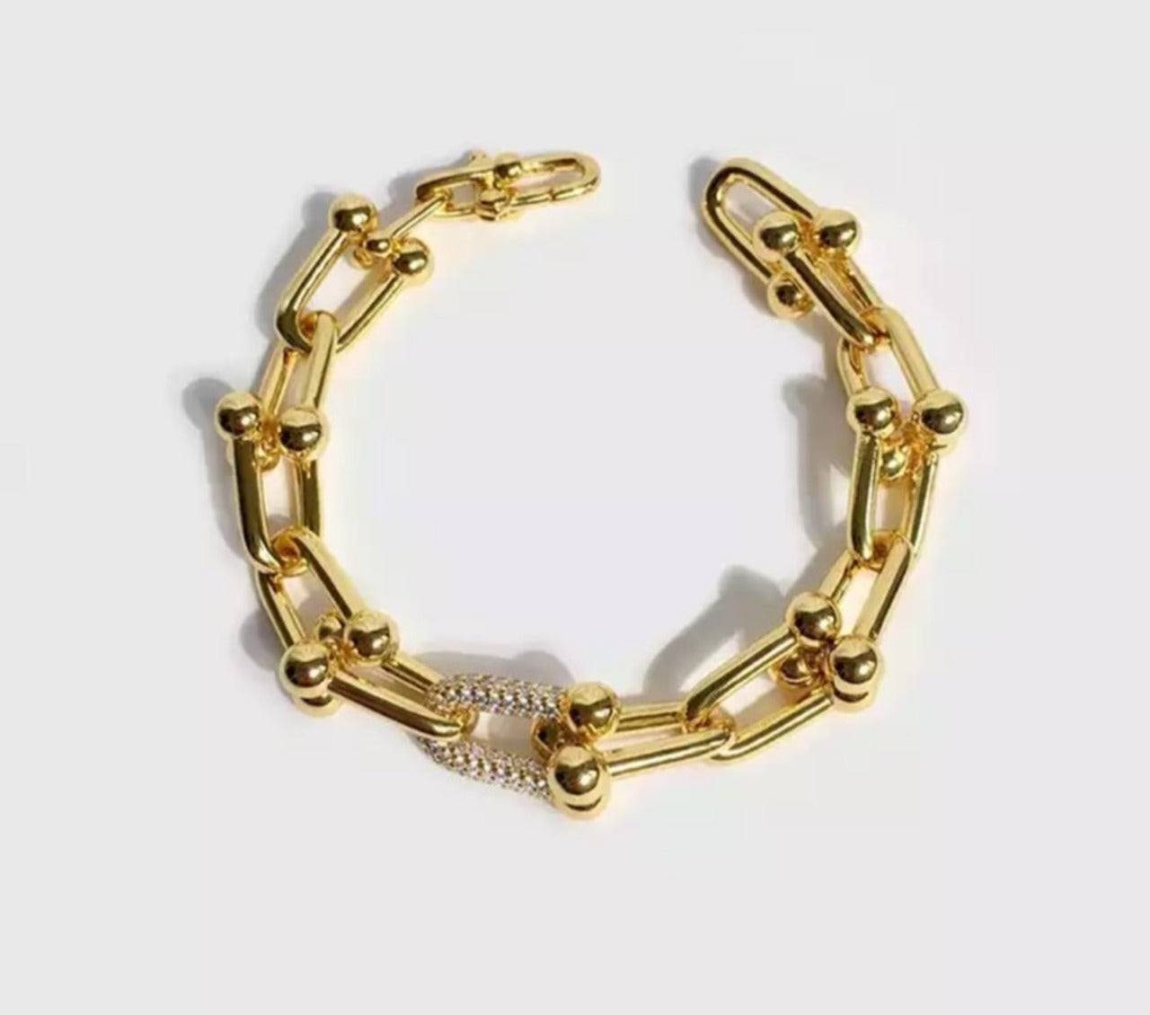 Link Bracelet Gold(CZ)